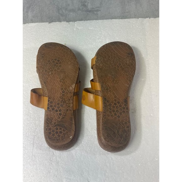 Yokono womens size 9 leather sandal-tan made in spain - Picture 8 of 16
